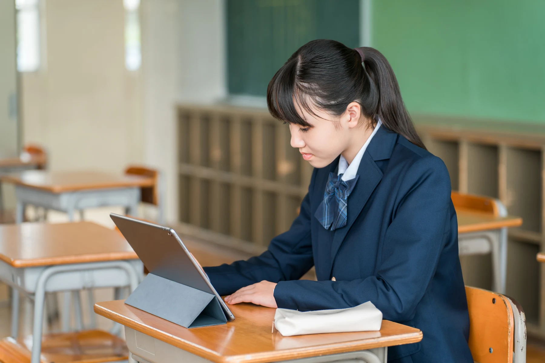 Student studying independently